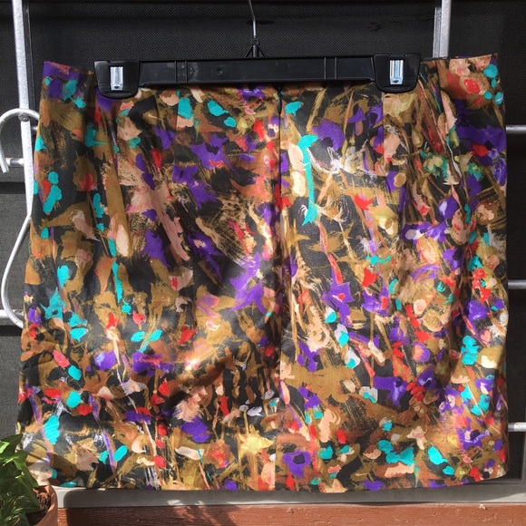 J. Crew Factory floral brushstroke stretch mini 8 - Picture 2 of 7